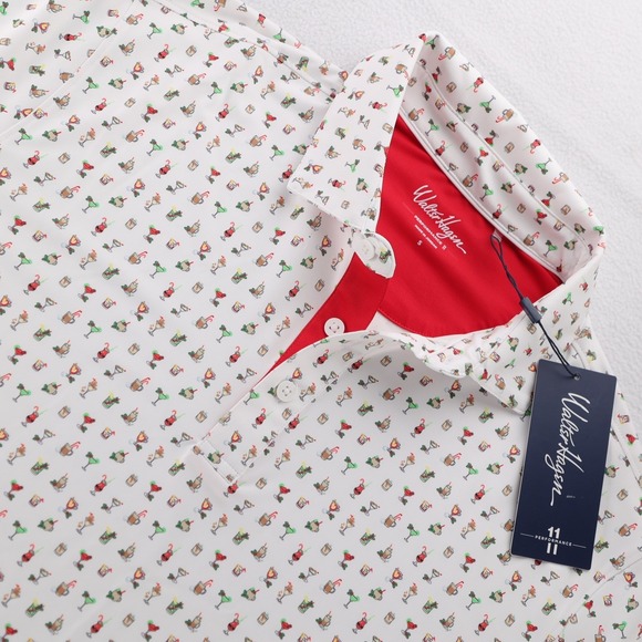 Walter Hagen Other - Walter Hagen Men P11 Performance Polo Shirt Jingle Juice Holiday White Small NWT